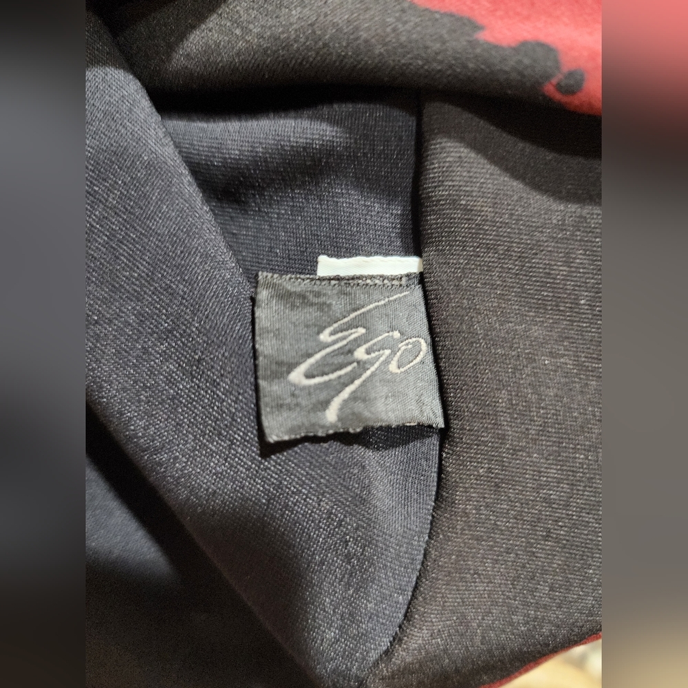 EGO originals Art-to-wear semi sheer silk Velvet long Cardigan brown red ML - Picture 3 of 12